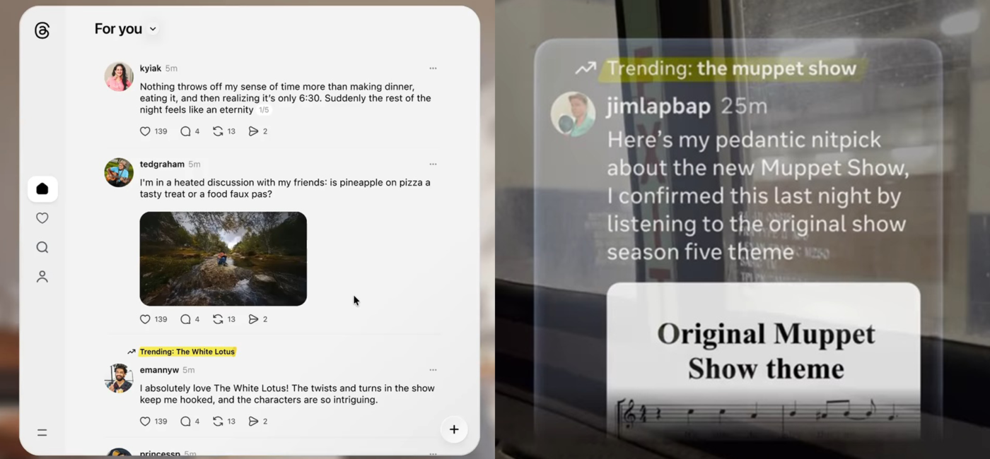Threads Apps Arrived On Quest & Meta Ray-Ban Display